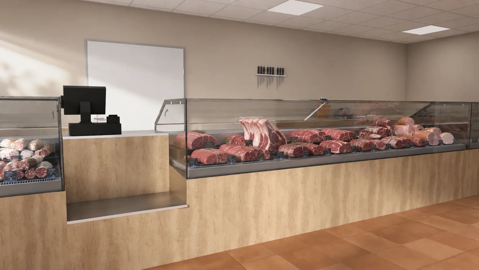 Réalisation agencement : Boucherie