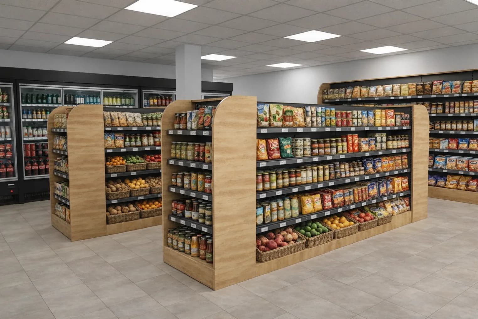 Réalisation agencement : Épicerie de Camping