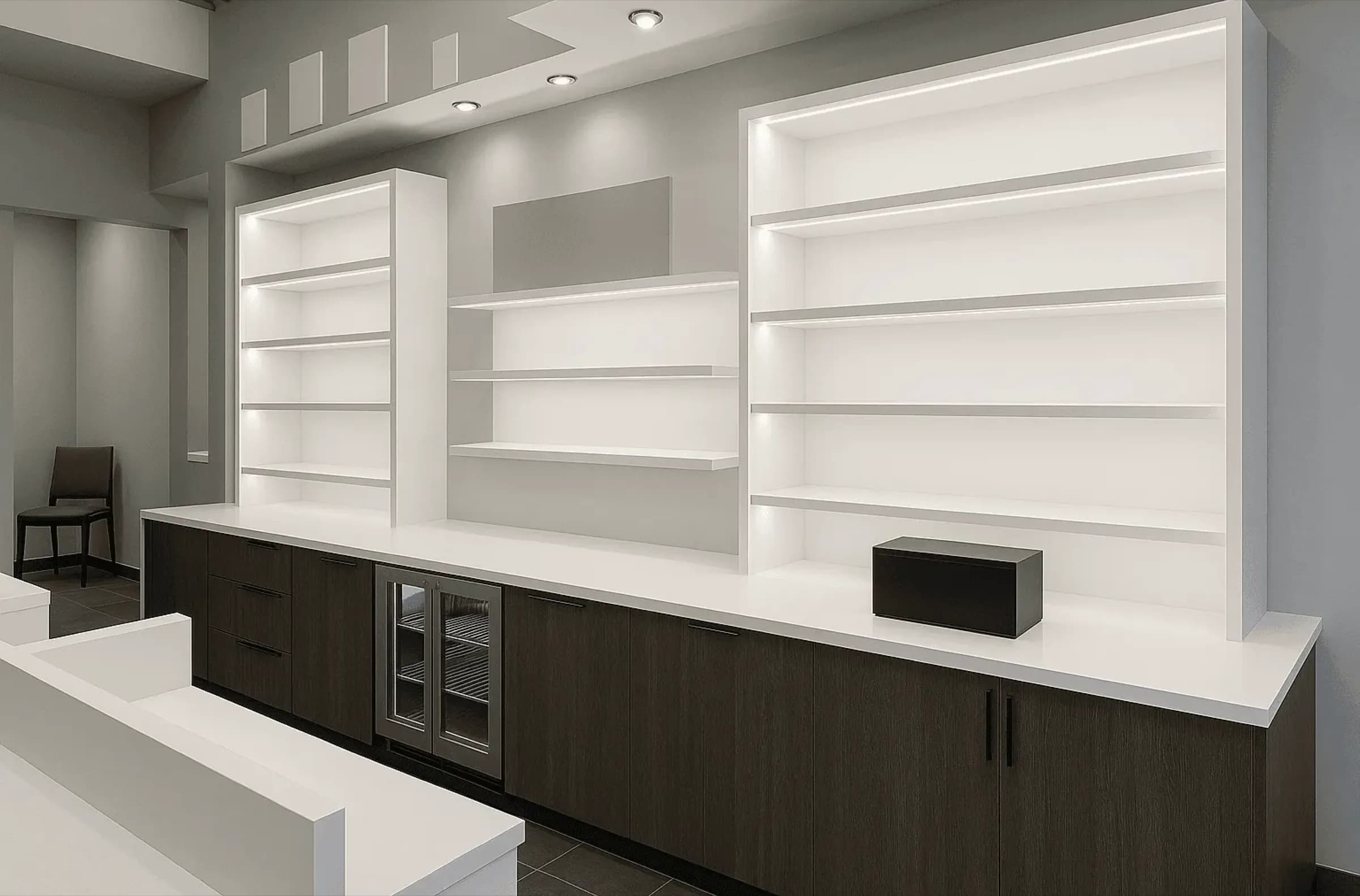 Atelier de fabrication de mobilier sur-mesure pour agencement de magasin